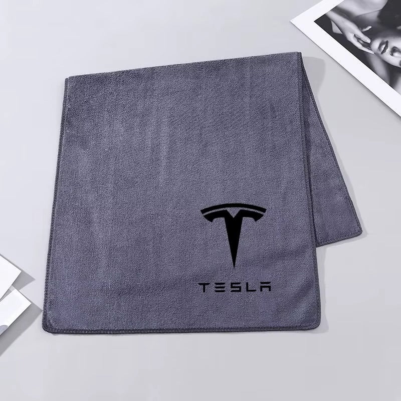 Microfiber Car Wash Towel for Tesla Model 3/Y/S/X Ultra-Absorbent Cleaning & Drying Cloth Auto Accessories