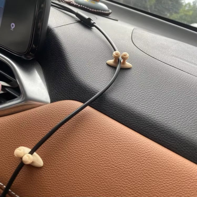 Car Dashboard Cable Organizer Hook Phone Charger Headphone Wire Clamp Holder Auto Interior Accessories