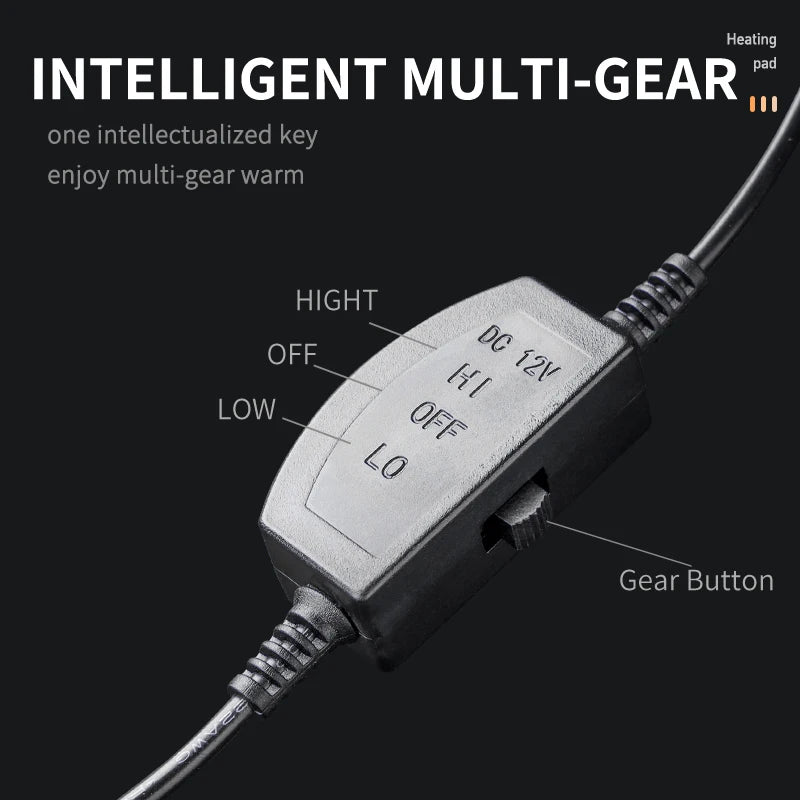 1/2PCS 12V Winter Heated Car Seat Cover Universal Heating Cushion Warmer Protector Pad Set