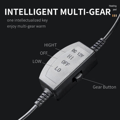 1/2PCS 12V Winter Heated Car Seat Cover Universal Heating Cushion Warmer Protector Pad Set
