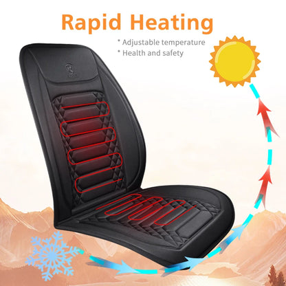 1/2PCS 12V Winter Heated Car Seat Cover Universal Heating Cushion Warmer Protector Pad Set