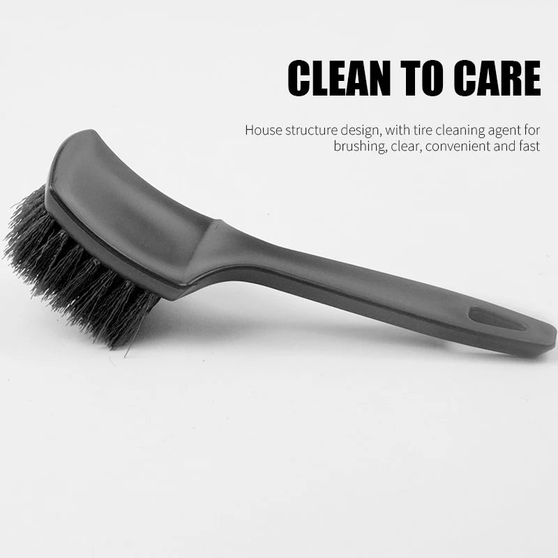 Tire Brush Hard Bristle Brush Car Beauty Brush Cleaning Brush Multi-functional Wheel Rim Foot Pad Fabric Cleaning Brush