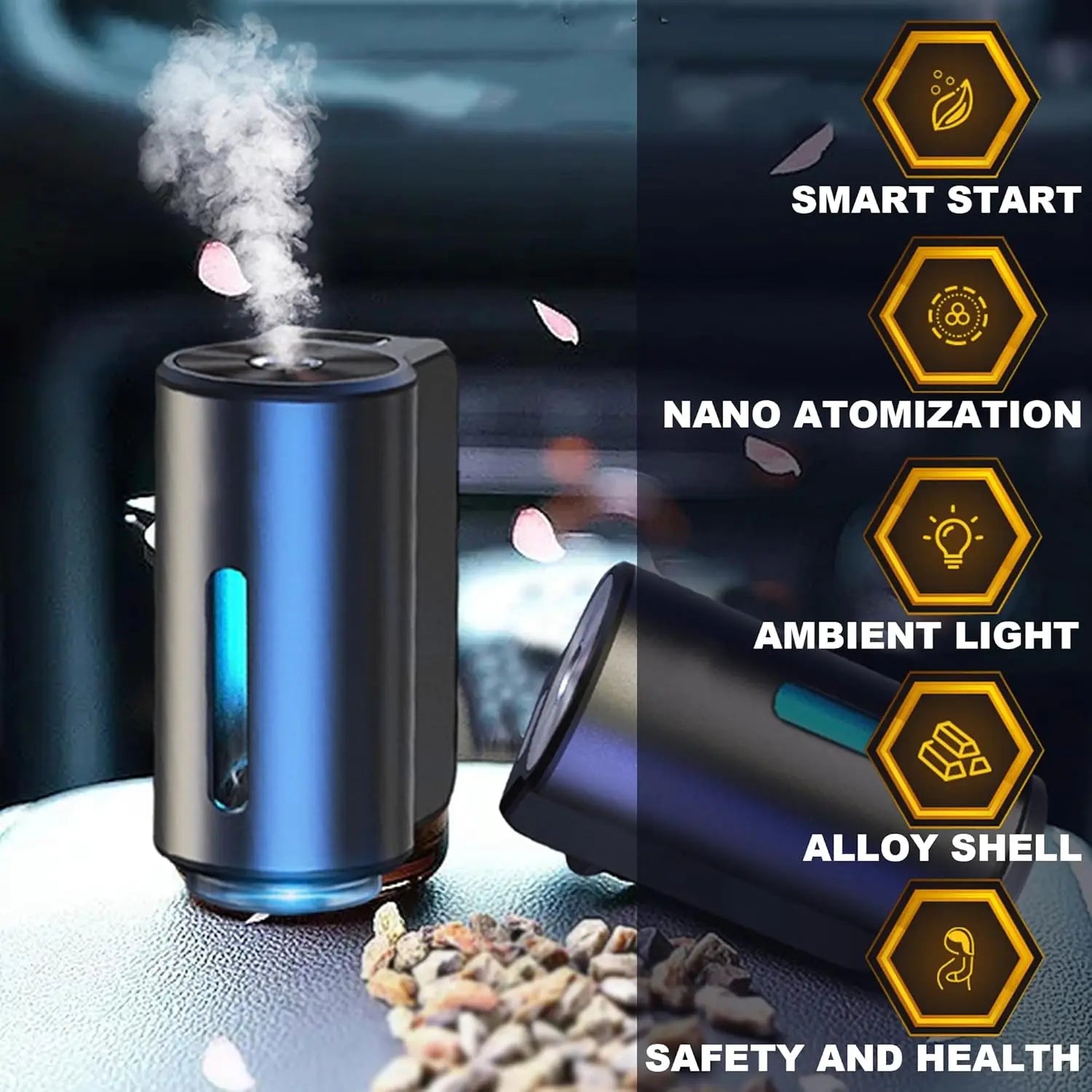 Air Freshener In The Car Aroma Diffuser 3 Levels Of Adjustable Intelligent Rechargeable Fragrance Diffuser Interior Car Accessor