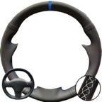 Hand Stitched Black Microfiber Leather Perforated Steering Wheel Cover For Tesla Model 3 2017-2020 Auto Lnterior Accessories
