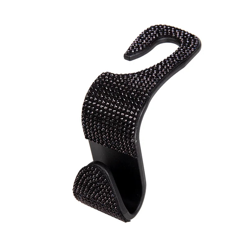 Rhinestone Decor Car Seat Back Hook Hanger Universal Bling Diamond Vehicle Auto Headrest Storage Holder Car Accessories