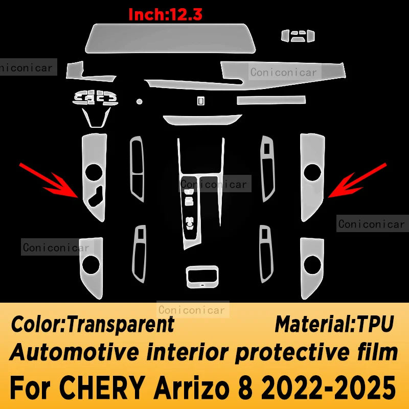For  CHERY ARRIZO 8 2022-2025 Panel Navigation Screen Automotive Interior Protective Film Anti-Scratch Accessories