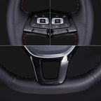 Hand Stitched Black Microfiber Leather Perforated Steering Wheel Cover For Tesla Model 3 2017-2020 Auto Lnterior Accessories
