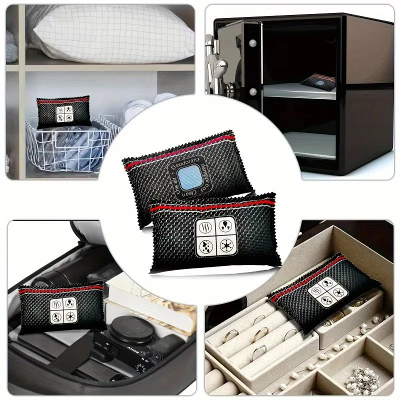 Reusable Car Dehumidifier Bag Moisture Absorber Car Anti-Mildew Remove Odor Environmental Friendly Desiccant Visualized Humidity