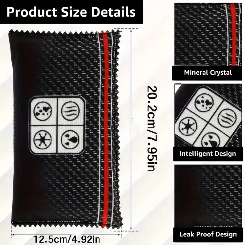 Reusable Car Dehumidifier Bag Moisture Absorber Car Anti-Mildew Remove Odor Environmental Friendly Desiccant Visualized Humidity