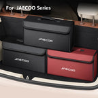 Car Leather  Trunk Storage Box Foldable Carbon Fiber For CHERY JAECOO J7 J8 J5 2023 2024 2025 Auto Organizer Bag Accessories