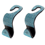 Rhinestone Decor Car Seat Back Hook Hanger Universal Bling Diamond Vehicle Auto Headrest Storage Holder Car Accessories