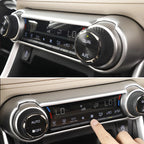 Car Center Console Air Conditioning AC Switch Button Panel Frame Trim For Toyota RAV4 XA50 2019 2020 2021 2022 2023 2024 Hybrid