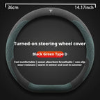 For Tesla Model 3  Y  S Model X Roadster Sport Suede Anti-slip Breathable Ultrathin Car Steering Wheel Cover Auto Accessories