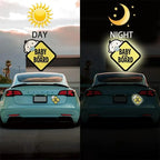 2PCS Baby on Board Car Stickers Reflective Waterproof Sunscreen Baby Safety Warning Signs Decals Accessories