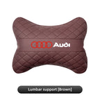 Car Seat Head Support Cushion Lumbar Pillow Interior Accessories For Audi Sline A1 A3 A4 A5 A6 A7 A8 B8 B9 B6 C6 Q2 Q3 Q5 Q7 Q8