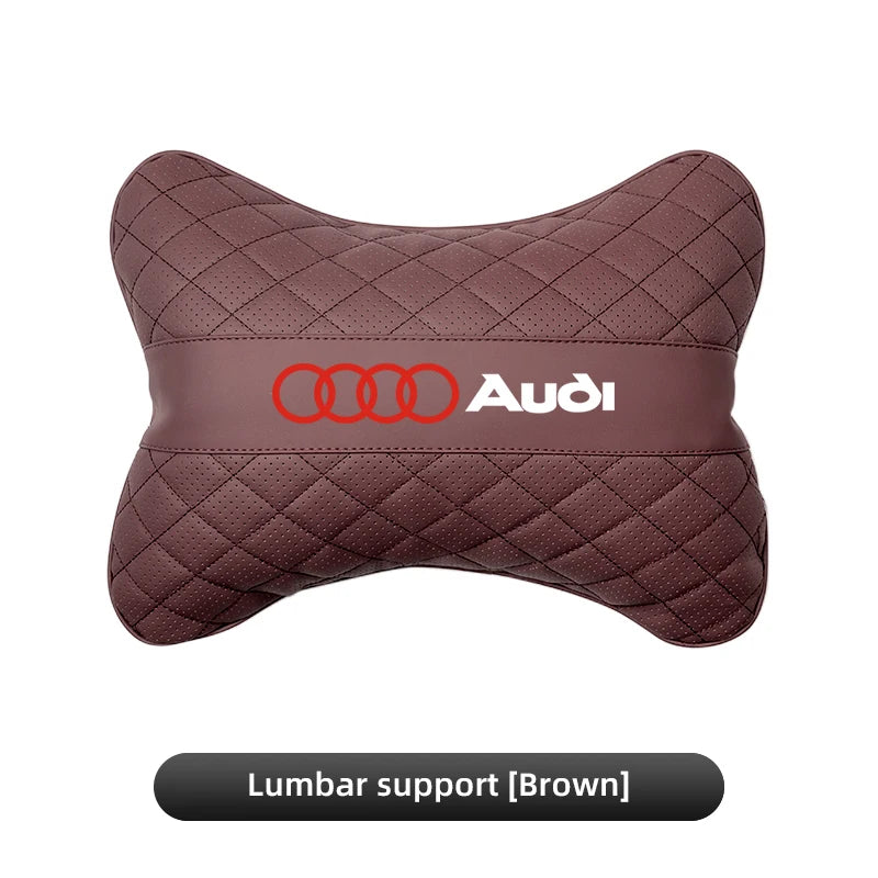 Car Seat Head Support Cushion Lumbar Pillow Interior Accessories For Audi Sline A1 A3 A4 A5 A6 A7 A8 B8 B9 B6 C6 Q2 Q3 Q5 Q7 Q8