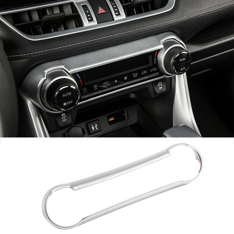 Car Center Console Air Conditioning AC Switch Button Panel Frame Trim For Toyota RAV4 XA50 2019 2020 2021 2022 2023 2024 Hybrid