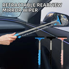Car Rearview Mirror Wiper, Telescopic Squeegee for Auto Glass, Portable Water Cleaner Rod, Mini Automotive Cleaning Tool