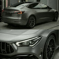 Car Sticker Matt Mountain Ash Grey Wrapping Vinyl Film PET Bubble Free Wrapping Car Accessories Auto Self Adhesive Decals