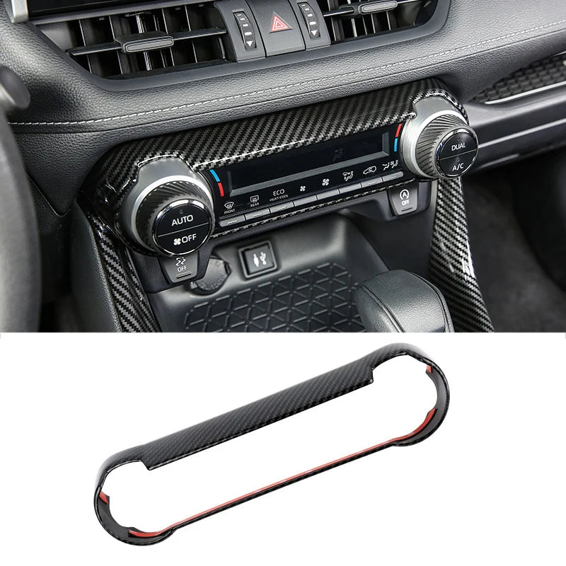 Car Center Console Air Conditioning AC Switch Button Panel Frame Trim For Toyota RAV4 XA50 2019 2020 2021 2022 2023 2024 Hybrid