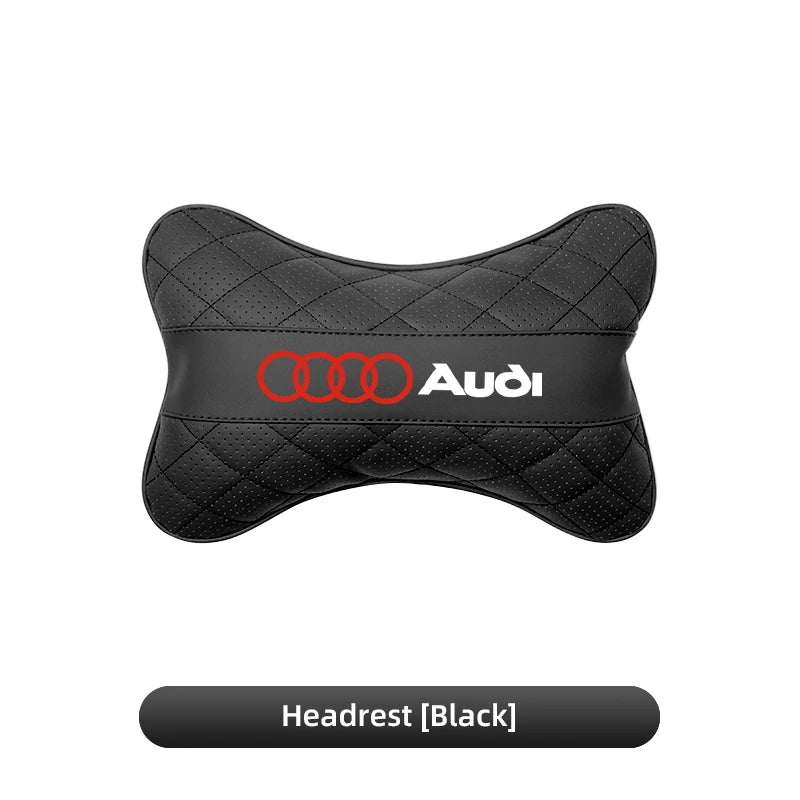 Car Seat Head Support Cushion Lumbar Pillow Interior Accessories For Audi Sline A1 A3 A4 A5 A6 A7 A8 B8 B9 B6 C6 Q2 Q3 Q5 Q7 Q8