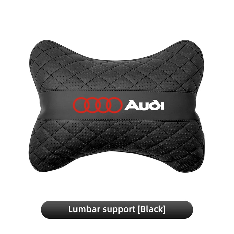 Car Seat Head Support Cushion Lumbar Pillow Interior Accessories For Audi Sline A1 A3 A4 A5 A6 A7 A8 B8 B9 B6 C6 Q2 Q3 Q5 Q7 Q8