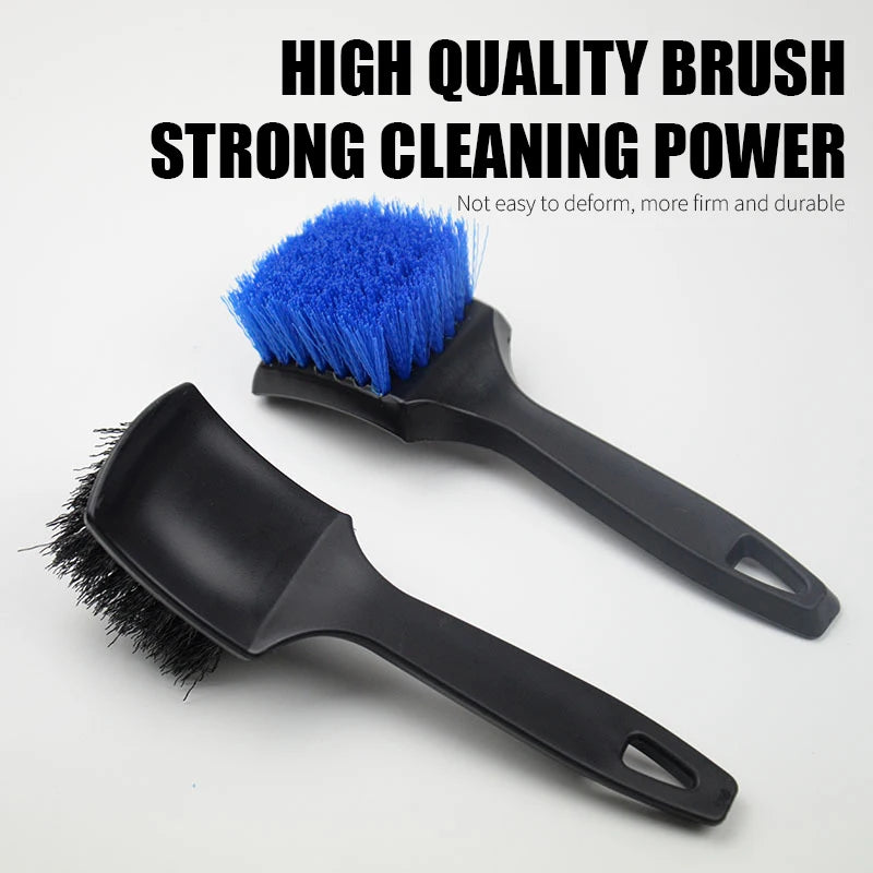 Tire Brush Hard Bristle Brush Car Beauty Brush Cleaning Brush Multi-functional Wheel Rim Foot Pad Fabric Cleaning Brush