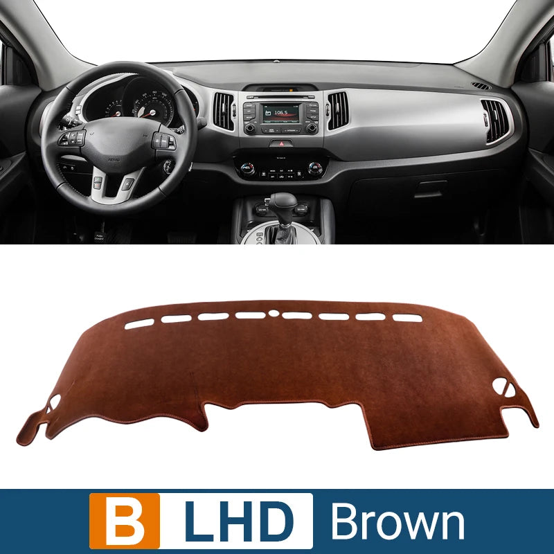 For Kia Sportage R 3rd 2011 2012 2013 2014 2015 LHD Car Dashboard Cover Mats Avoid Light Pads Anti-UV Case Carpets Accessories