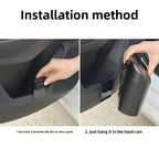 For Suzuki Swift Alto 2023~2025 Car Trash Bin Black Square Pressing Storage Box Sundries Organizer Hanging Trash Can Accessories