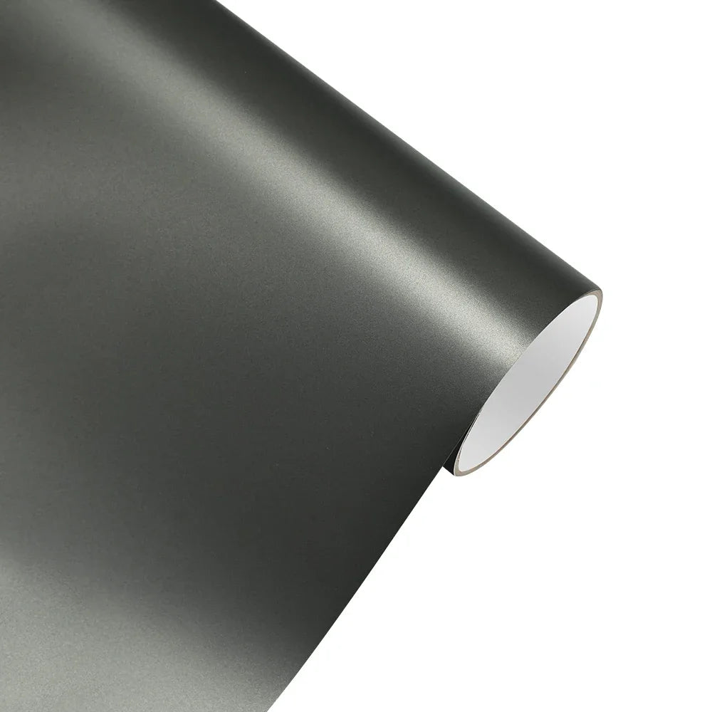 Car Sticker Matt Mountain Ash Grey Wrapping Vinyl Film PET Bubble Free Wrapping Car Accessories Auto Self Adhesive Decals