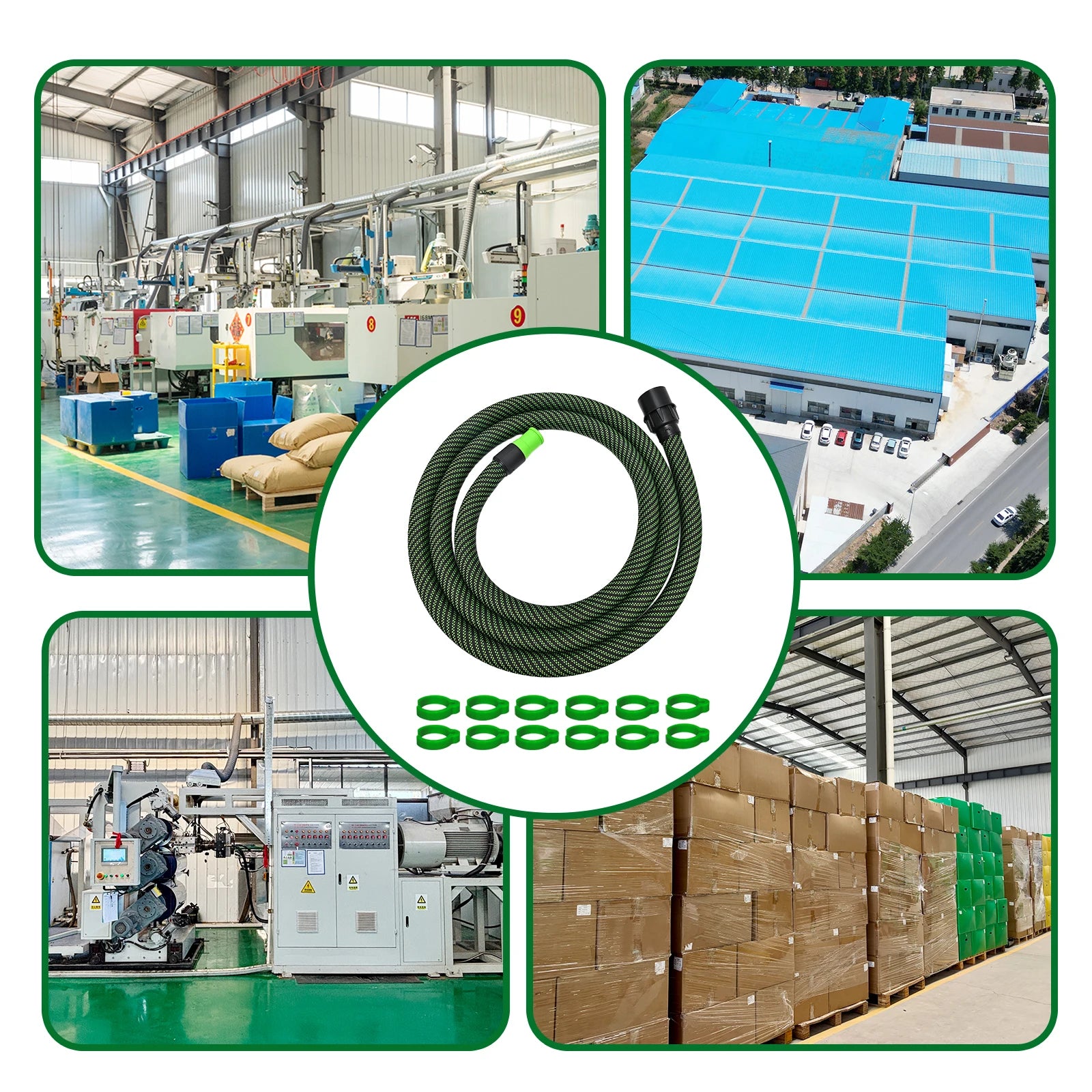 5/3.5m Dust Extractor Hose for FESTOL MIRK vacuum cleaner Grinder Polisher, Antistatic Threaded Hose D27/32