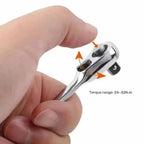 Rafford Mini Treble 1/4 Ratchet Wrench Double Ended Quick Socket Ratchet Wrench Screwdriver Hex Torque Wrenches Set 2in1 Spanner
