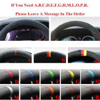 Hand Stitched Black Microfiber Leather Perforated Steering Wheel Cover For Tesla Model 3 2017-2020 Auto Lnterior Accessories