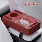 Multi-Functional Car Armrest Box Height-Increasing Pad with Storage Tissue Box And Water Cup Holder - Vehicle Interior Organizer