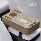 Multi-Functional Car Armrest Box Height-Increasing Pad with Storage Tissue Box And Water Cup Holder - Vehicle Interior Organizer