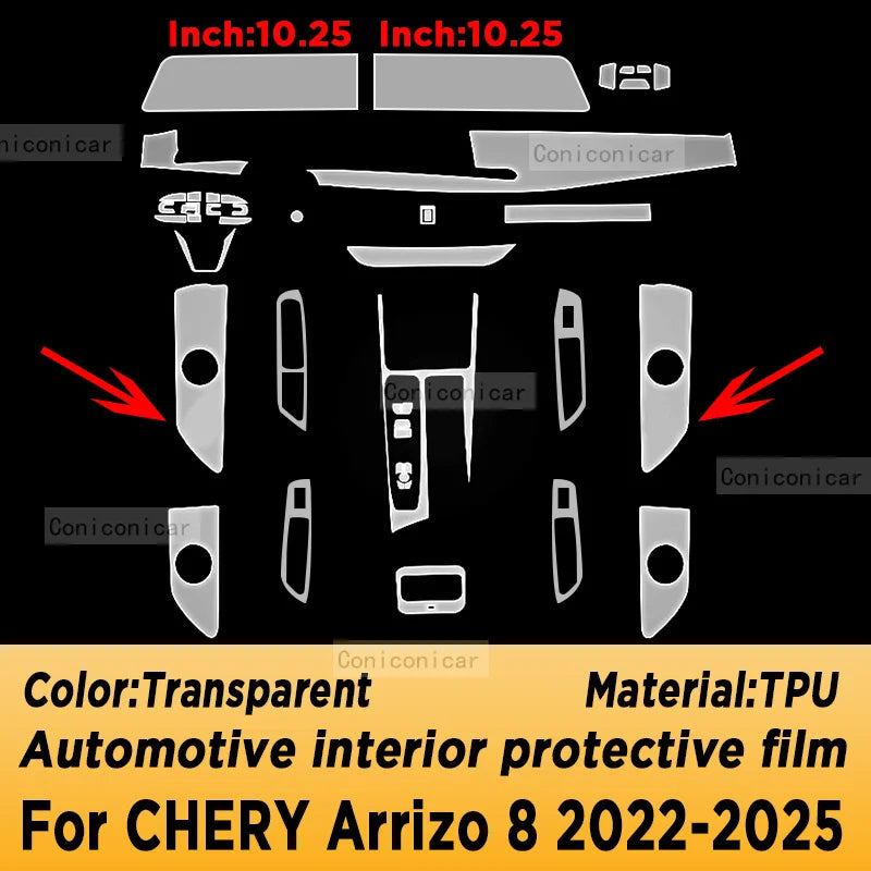 For  CHERY ARRIZO 8 2022-2025 Panel Navigation Screen Automotive Interior Protective Film Anti-Scratch Accessories