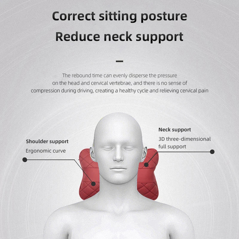 Car Seat Head Support Cushion Lumbar Pillow Interior Accessories For Audi Sline A1 A3 A4 A5 A6 A7 A8 B8 B9 B6 C6 Q2 Q3 Q5 Q7 Q8