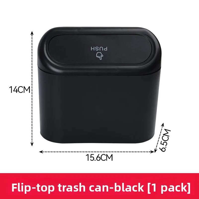 For Suzuki Swift Alto 2023~2025 Car Trash Bin Black Square Pressing Storage Box Sundries Organizer Hanging Trash Can Accessories