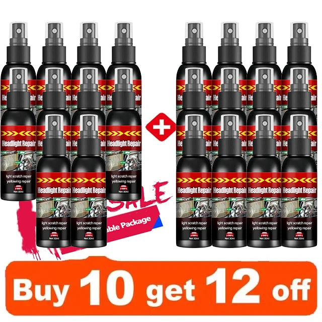 Headlight Repair Spray for Car Refurbishment Anti-Oxidation Coating Car Lamp Polishing Agent Scratch Restoration Dirt Clean