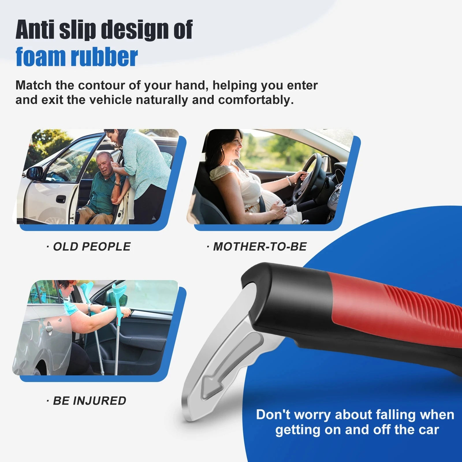 Car Door Assist Handle 2 in 1 Multifunction Vehicle Support Handles Window Breaker Portable Automotive Car Handle Assist