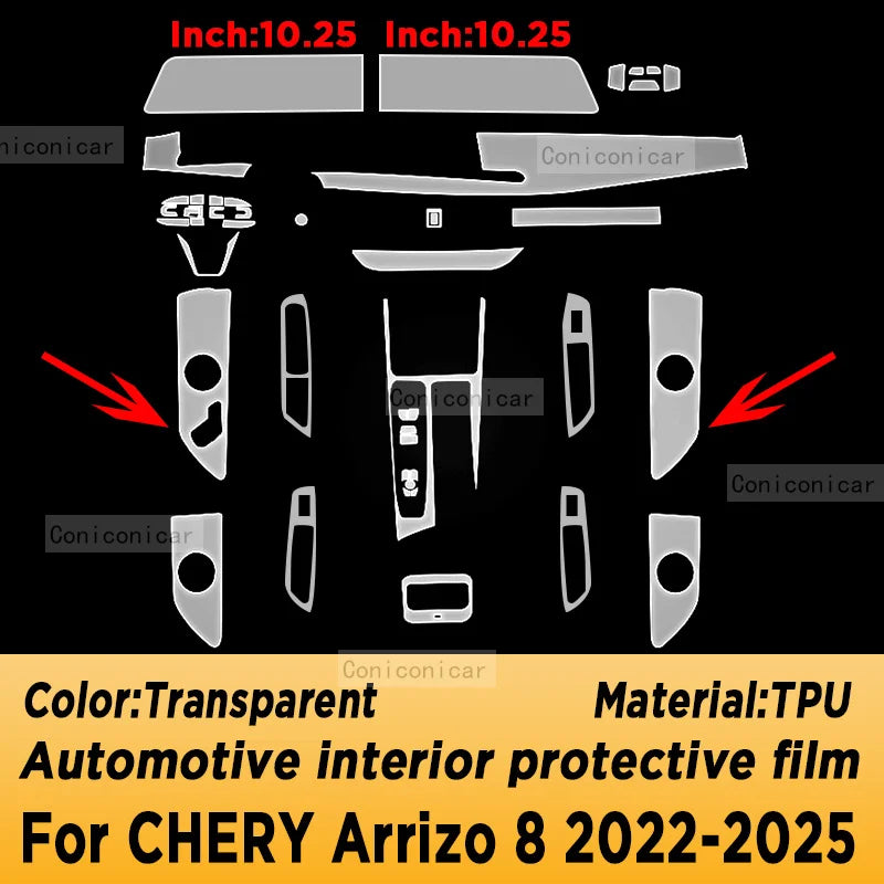 For  CHERY ARRIZO 8 2022-2025 Panel Navigation Screen Automotive Interior Protective Film Anti-Scratch Accessories