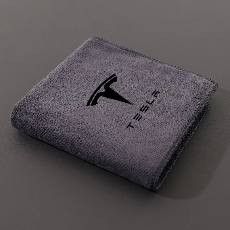 New Microfiber Car Wash Towel Cleaning Drying Cloth For Tesla Model Y Juniper Model 3 Model S Model X SpaceX Auto Accessories