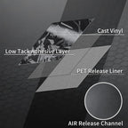 High-quality Matt Forged Glass Black Sticker Car Wrap Vinyl Motorcycle Accessories Carbon Fiber Wrap Car Tuning Stickers Decal