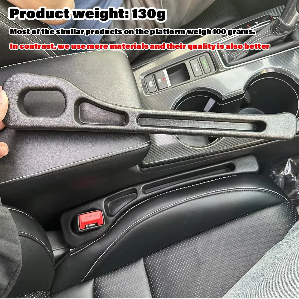 2Pcs Car Seat Gap Filler Organizer PU Universal Car Seat Gap Anti-leak Stopper Strip Slot Seat Gap Storage Organizer Accessories