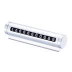Metal Car Temporary Parking Card Universal Rotate Phone Number Plate Aluminum Stickers Park Stop in Car-styling Auto Accessories