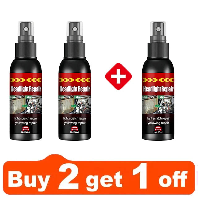 Headlight Repair Spray for Car Refurbishment Anti-Oxidation Coating Car Lamp Polishing Agent Scratch Restoration Dirt Clean
