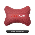 Car Seat Head Support Cushion Lumbar Pillow Interior Accessories For Audi Sline A1 A3 A4 A5 A6 A7 A8 B8 B9 B6 C6 Q2 Q3 Q5 Q7 Q8