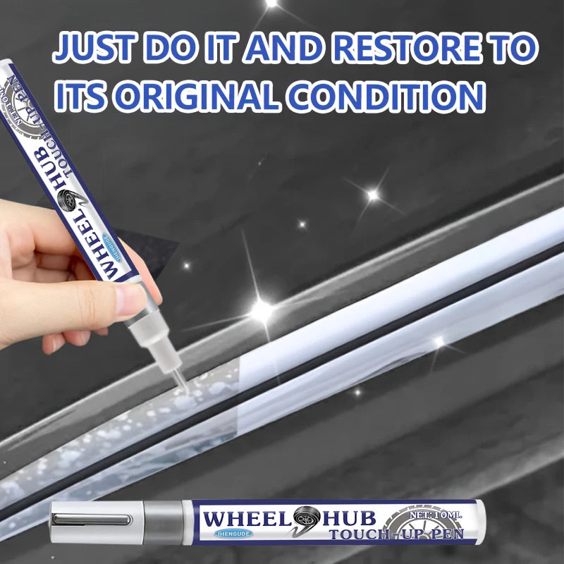 Multi-Functional Silver Repair Pen - Suitable for Chrome-Plated Wheels, Car Paint and Other Silver Areas. Simple Repair of Scratches, Dents, and Peeling Paint. Long-Lasting and Effective. a Must-Have Paint Repair Tool for Car
