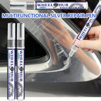 Multi-Functional Silver Repair Pen - Suitable for Chrome-Plated Wheels, Car Paint and Other Silver Areas. Simple Repair of Scratches, Dents, and Peeling Paint. Long-Lasting and Effective. a Must-Have Paint Repair Tool for Car