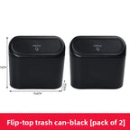 For Suzuki Swift Alto 2023~2025 Car Trash Bin Black Square Pressing Storage Box Sundries Organizer Hanging Trash Can Accessories